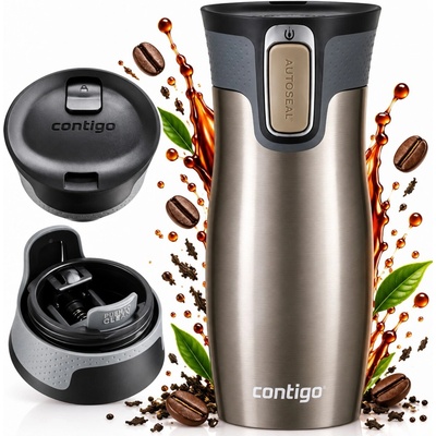 Contigo Termohrnek West Loop 470 ml latte lesk