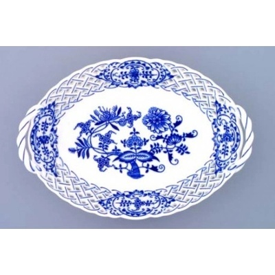 Český porcelán Dubí Koš prolamovaný 10149 Cibulák 24 cm