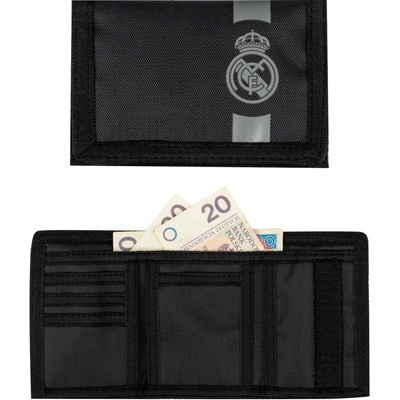 Peňaženka Real Madrid Black textilná peňaženka na suchý zips 504026004