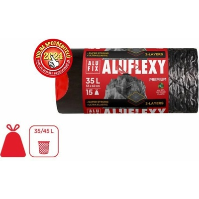 Alufix ALUFLEXY pytle zatahovací 35L 28 µm 15ks stříbrnočerné