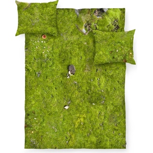 Foonka Спално бельо Hayka горски мъх двойно 160 x 200 см (160X200/70X80-M)