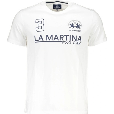La Martina pánske tričko krátky rukáv biele