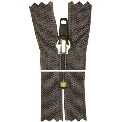 Spirálový zip, nedělitelný - 25cm - tmavě šedý - WICO - BALENÍ 10 ks