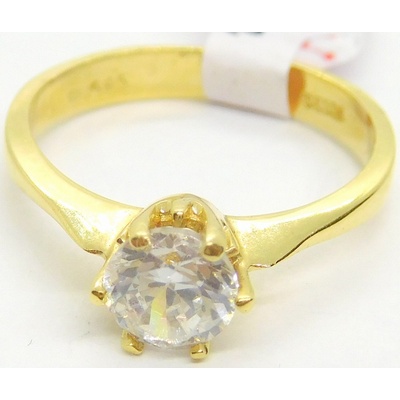 Klenoty Budín Dámský zásnubní zlatý prsten se zirkonem HK1112