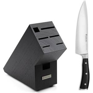WÜSTHOF Нож на готвача CLASSIC IKON 20 см, с блок за ножове, черен, Вюстхоф (WU1090370102)