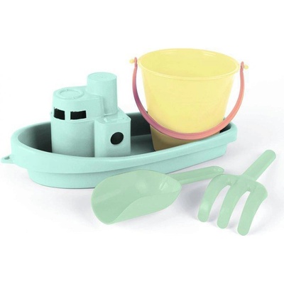 Dantoy Loďka a hračky na písek 4 ks Pastel Blue