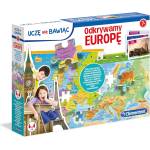 Clementoni - Puzzle Obojstranná mapa Európy (poľský jazyk) - 100 piese