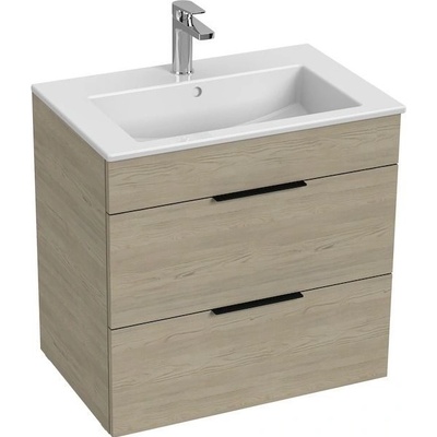 JIKA Cube Skříňka s umyvadlem, 64 × 60,7 × 42,2 cm, zásuvková, jasan světlý H4536021765141