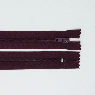 Spirálový zip, šíře 3 mm, délka 40 cm, fialová