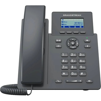 Grandstream VoIP телефон Grandstream GRP2601, 2.8" (7.11 cm) цветен LCD дисплей, 2 линии, GDMS система, 2x LAN10/100, черен (GRP2601)
