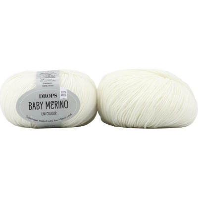 Drops Baby Merino 01 bílá