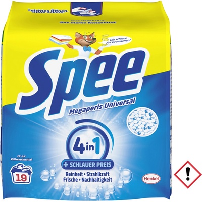 Spee Megaperls 4in1 prací prášok na bielu bielizeň 19 PD 1,14 kg