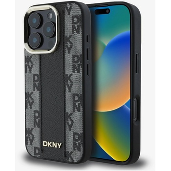 DKNY PU кожа с кариран модел Magsafe заден капак за iPhone 16 Pro Max Black DKNY | Lilav | МЪЖЕ | UNI