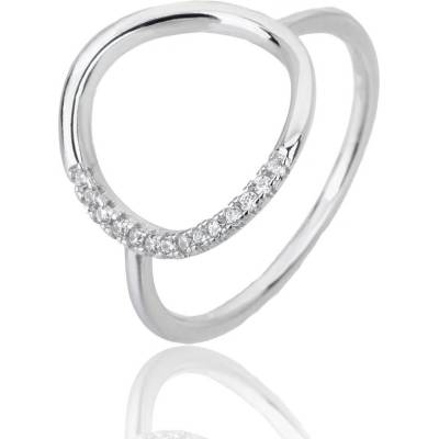 Jan Kos jewellery Stříbrný prsten s bílým zirkonem MHT 4977