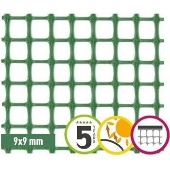 TENAX Plastové pletivo 0,5x5m síť QUADRA 10