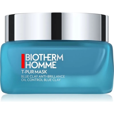 Biotherm Homme T - Pur Blue Face Clay почистваща маска за хидратиране на кожата и минимизиране на порите 50ml