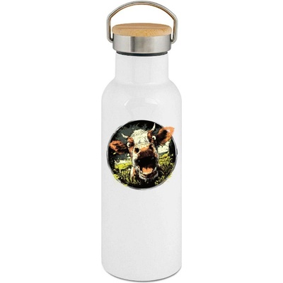 123TRIKO termoska Kráva z pole 500 ml vtipné
