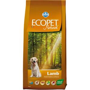 Farmina ECOPET NATURAL ADULT LAMB - пълноценна суха храна за кучета в зряла възраст от всички породи с агнешко - 12 кг, Farmina Италия - PEP120003S