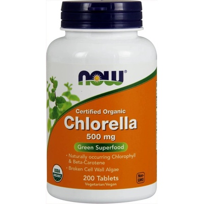 Now Foods Chlorella Certified Organic 500 mg 200 tabliet