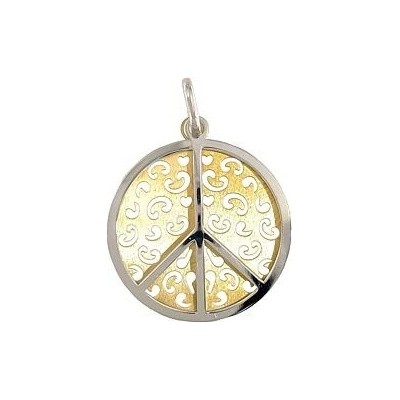Infinitysilver Stříbrný přívěsek peace RH/GOLD SP163267
