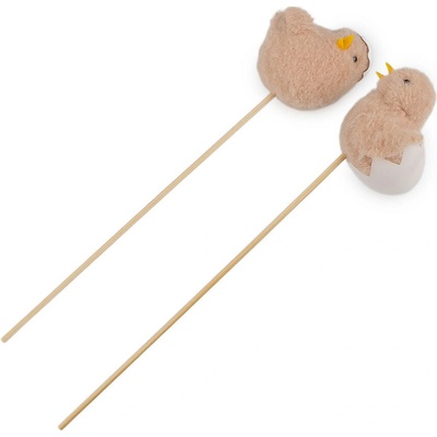 Zápich velikonoční kuřátko béžová, 2 ks – Zboží Mobilmania