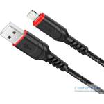hoco. X59 USB 2.0 USB-A към Lightning кабел за пренос на данни и зареждане 3 м черен (HC623056) (HC623056)