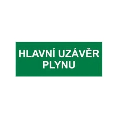 Informační tabulka hlavní uzávěr plynu 8 x 20 cm