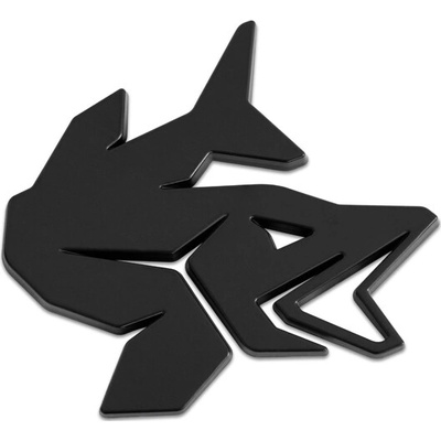 Delphin PIKE Čierna 3D nálepka