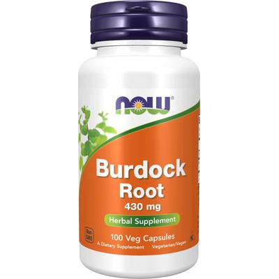 NOW Foods NOW Burdock Root 430 mg, lopuch kořen, 100 rostlinných kapslí