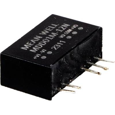 MEAN WELL MDD01N-15N DC / DC menič napätia, DPS +15 V 1 W Počet výstupov: 2 x