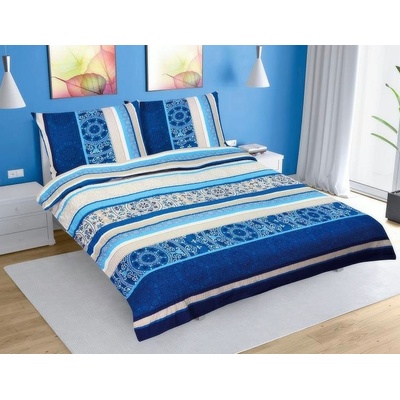 Bellatex povlečení krep na dvoudeku modrý orient 200x200 2x70x90