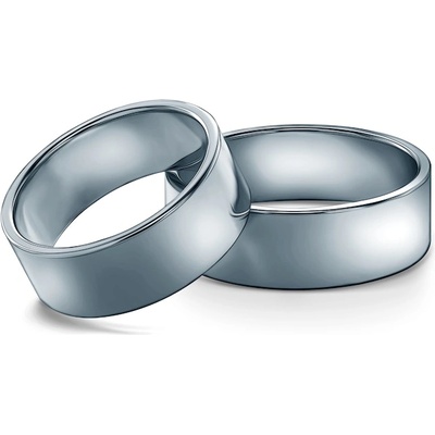 SAVICKI Брачни халки: платина, плоски, 7 мм