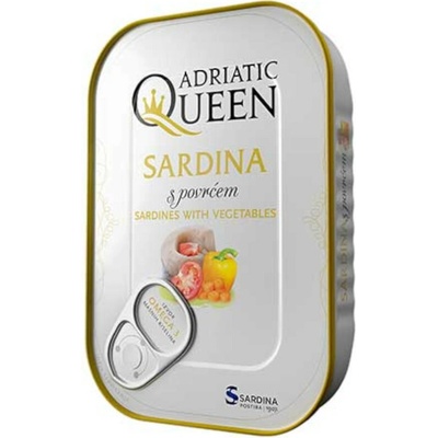 Adriatic Queen Sardinky se zeleninou 105 g – Zbozi.Blesk.cz