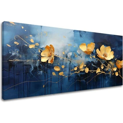 Nadčasová elegance na plátně Modrá oáza radosti - 50x100