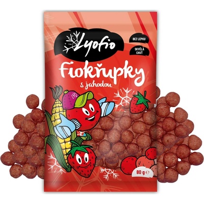 Lyofio Kukuřičné křupky jahoda 80 g – Zboží Dáma