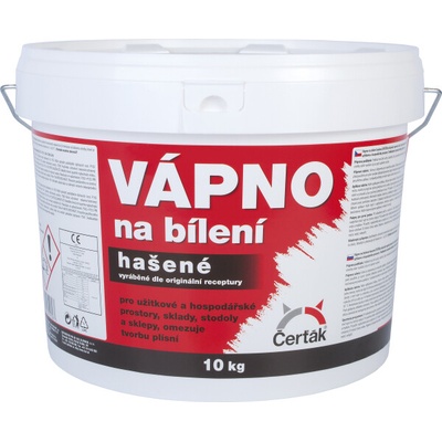 Vápno na bílení, hašená vápenná barva, Čerťák, 10 kg – Hledejceny.cz