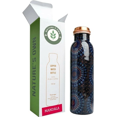 Měděná láhev na vodu vzor Mandala, 950 ml, Nature's Own
