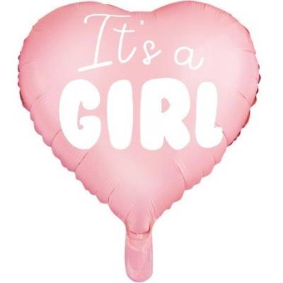 Party Deco Фолиев Балон Сърце с Надпис "It's a Girl (FB21P-081J)
