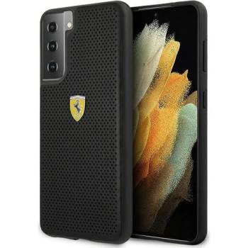 Ferrari Калъф за телефон Ferrari FESPEHCS21MBK On Track Perforated за Samsung Galaxy S21 Plus, черен (FER000452)