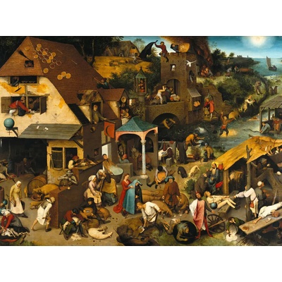 Grafika Pieter Brueghel Holandské príslovia, 1559 2000 dielov