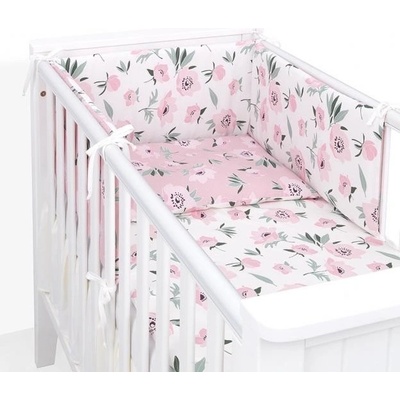 Mamo Tato Mantinel s povlečením 3dílná sada Bavlna Růže pudrová/ecru 135 x 100 cm – Zboží Dáma