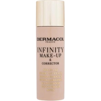 Dermacol Infinity Make-Up & Corrector фон дьо тен и коректор 2в1 с висока покривност 20 g нюанс 04 Bronze