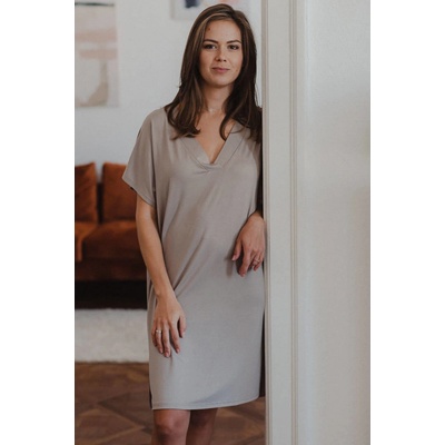 Bambusová nočná košeľa na dojčenie Moon Beige