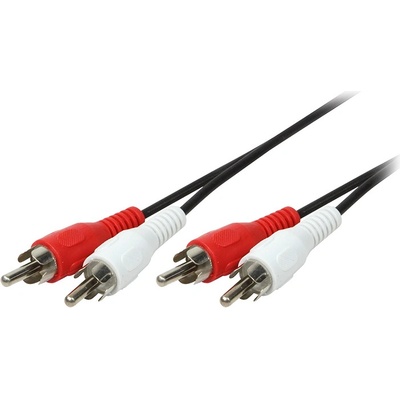 LogiLink Аудиокабел, 2x RCA/M 2x RCA/M, черен, 2, 5 м