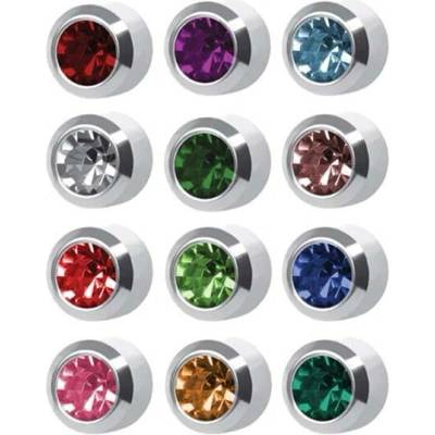STUDEX Náušnice pro piercing sada 12 párů barevná R213W stříbrná