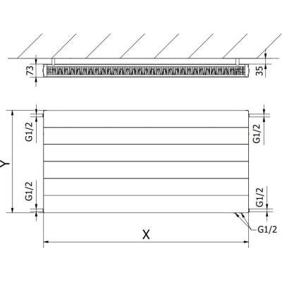 Mexen Line CVL21 W621L-060-100-00 600 mm x 1000 mm