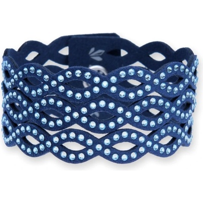 Spark náramek se Swarovski Elements krystaly modrý Endless BEND3NAQ Aqua