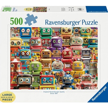 Ravensburger Пъзел Ravensburger от 500 XXL части - Ретро роботи (12001331)