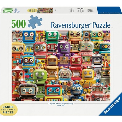 Ravensburger Пъзел Ravensburger от 500 XXL части - Ретро роботи (12001331)