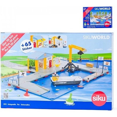 Siku World nakladací prístav s mólom a člnom